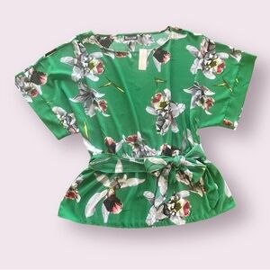 Green Floral Blouse by New York and Company